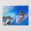 Recherche de fille surfer cartes postales Hawaii