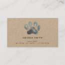 Recherche de salon de toilettage cartes visite Empreinte de patte