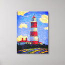 Recherche de phare rouge blanc art Peinture