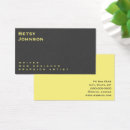 Recherche de jaune et gris cartes visite Design d'intérieur