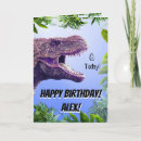 Recherche de animal préhistorique vœux cartes Garçon