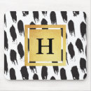 Recherche de blanc or tapis souris Noir et or