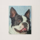 Recherche de terrier de boston puzzles Noir et blanc