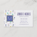 Recherche de fruits exotiques cartes visite Monogramme