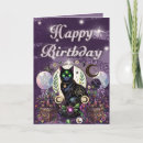 Recherche de chat noir anniversaire cartes Pour elle