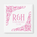 Recherche de rétro de mariage magnets Monogramme