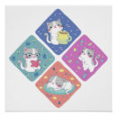 Recherche de chats colorés posters Kawaii