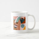 Recherche de visage abstrait tasses Puissance de fille