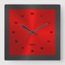 Recherche de rouge et noire horloges Géométrique