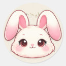 Recherche de visage de lapin autocollants Kawaii