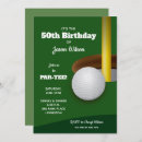 Recherche de golf anniversaire invitations 50e