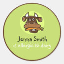 Recherche de lait autocollants Allergie de laiterie