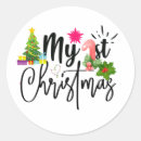 Recherche de premier noël de bébé autocollants Noël des bébés
