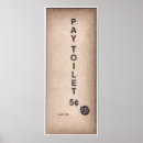 Recherche de signe drôle toilette posters Rétro