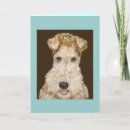 Recherche de terrier de renard de fil vœux cartes Amoureux des chiens