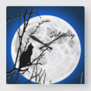 Recherche de de pleine lune horloges Chat noir