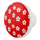 Recherche de fleurs blanches boutons et poignées de porte Motif