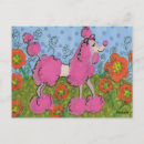 Recherche de caniche français cartes postales Rose