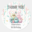 Recherche de monstre rose autocollants Mignon