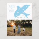 Recherche de paix terre cartes postales Blanc