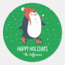 Recherche de illustration de pingouin autocollants Noël