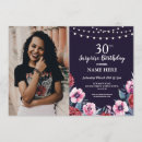Recherche de partie 30ème surprise anniversaire invitations Rose
