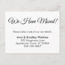Recherche de déménagement invitations Nous avons déménagé