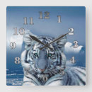 Recherche de tigre blanc horloges Gros chats