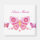 Recherche de papillons magnets Jeune fille