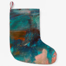Recherche de peinture abstraite chaussette de noël Bleu
