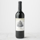 Recherche de arbres bouteilles vin étiquettes Noir et blanc