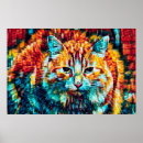 Recherche de chaton tigré posters Bleu