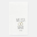 Recherche de anneau de mariage serviettes Monogramme