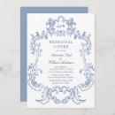 Recherche de dusty blue floral répétition dîner invitations Moderne