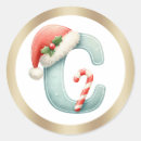 Recherche de lettre père noël autocollants Rouge