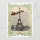 Recherche de tour eiffel noël cartes Vintage
