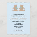 Recherche de nounours baby shower invitations Jumeaux