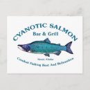 Recherche de saumons cartes postales Pêche
