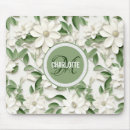 Recherche de magnolia tapis souris Blanc