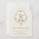 Recherche de ours fille invitations Floral