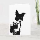 Recherche de chien border collie vœux cartes Noir