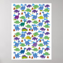 Recherche de dinosaure enfants posters Mignon