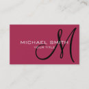 Recherche de arrière plan violet cartes visite Monogramme