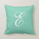 Recherche de vert et blanc coussins Monogramme