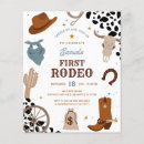 Recherche de western 1ans anniversaire invitations Bleu