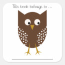 Recherche de ex libris autocollants Hibou