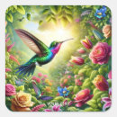 Recherche de colibri et fleur autocollants Colibri arc en ciel