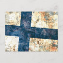 Recherche de drapeau nordique cartes postales Finlande