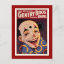 Recherche de visage de clown cartes postales Amusant