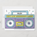 Recherche de boombox invitations Rétro